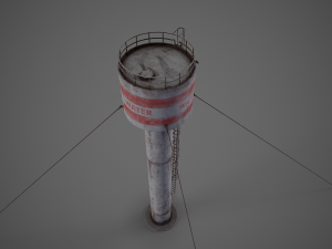 Old water tower Modelo 3D