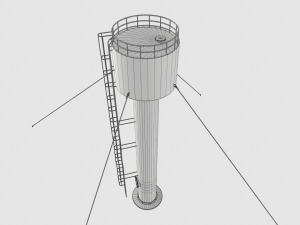 Old water tower Modelo 3D