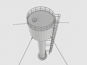 Old water tower Modelo 3D