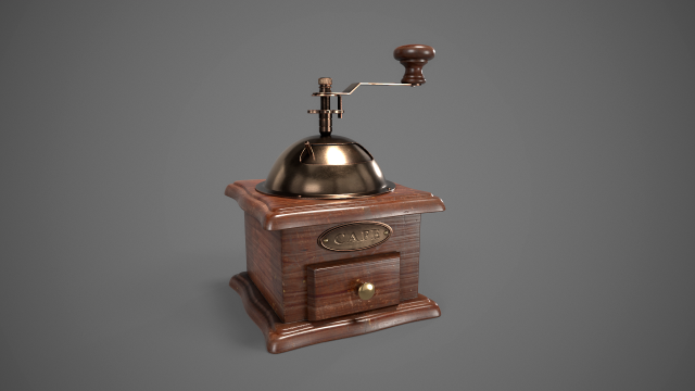 Coffee grinder Model 3D .c4d .max .obj .3ds .fbx .stl .blend 