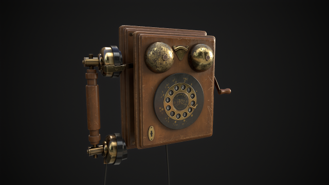 Old phone 3D Model .c4d .max .obj .3ds .fbx .stl .blend 