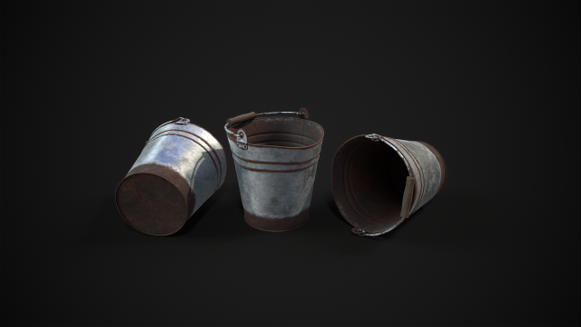 Rusty bucket Modelo 3D .c4d .max .obj .3ds .fbx .stl .blend 