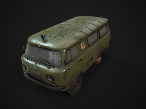 Rusty UAZ 452 2206 sanitary Modelo 3D