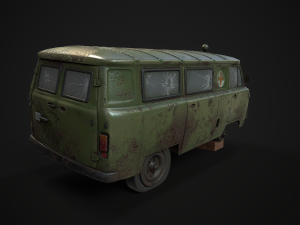 Rusty UAZ 452 2206 sanitary Modelo 3D