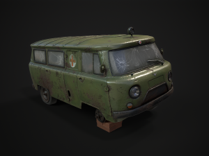 Rusty UAZ 452 2206 sanitary Modelo 3D