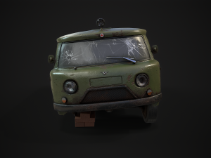 Rusty UAZ 452 2206 sanitary Modelo 3D