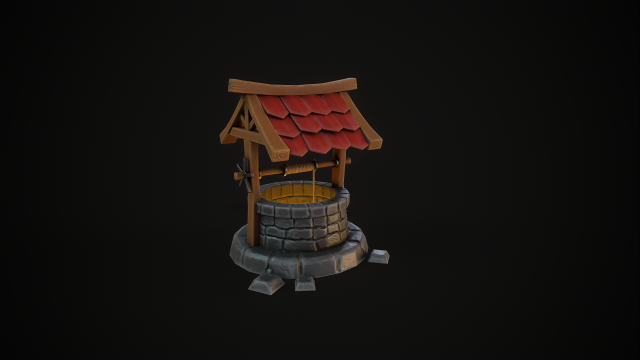 Magic Well stylized 3D Model .c4d .max .obj .3ds .fbx .stl .blend 