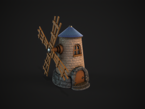 Windmill stylized Model 3D