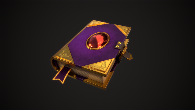 Magic book 3D Model .c4d .max .obj .3ds .fbx .stl .blend 