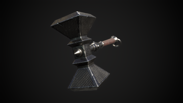 War Hammer 3D Model .c4d .max .obj .3ds .fbx .stl .blend 