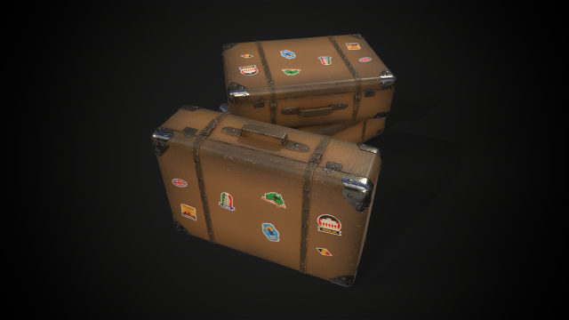 Travel Suitcase 3D 模型 .c4d .max .obj .3ds .fbx .stl .blend 