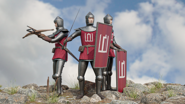 Warrior of the Grand Duchy of Lithuania Modelo 3D .c4d .max .obj .3ds .fbx .stl .blend 