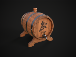 Wine Barrel 3D Модель