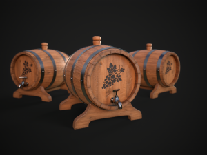 Wine Barrel 3D Модель