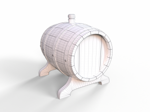 Wine Barrel 3D Модель
