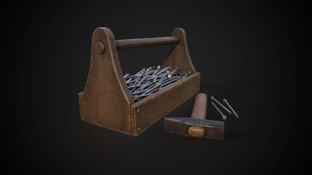 Nail box 3D Модель .c4d .max .obj .3ds .fbx .stl .blend 