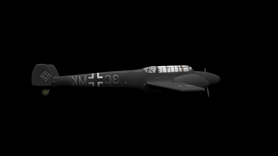 world at war 2 german fighter 3D Model .c4d .max .obj .3ds .fbx .stl .blend