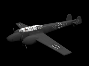 world at war 2 german fighter Model 3D