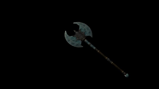 skyrim battle axe Modelo 3D .c4d .max .obj .3ds .fbx .stl .blend 