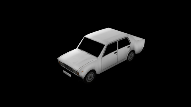 low poly soviet car 3D Модель .c4d .max .obj .3ds .fbx .stl .blend 