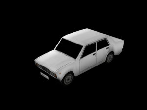 low poly soviet car 3D Model