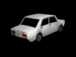 low poly soviet car 3D Модель