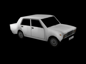 low poly soviet car 3D Модель