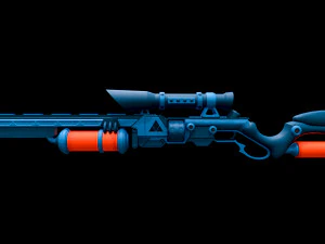 未来的狙击步枪 3D 模型