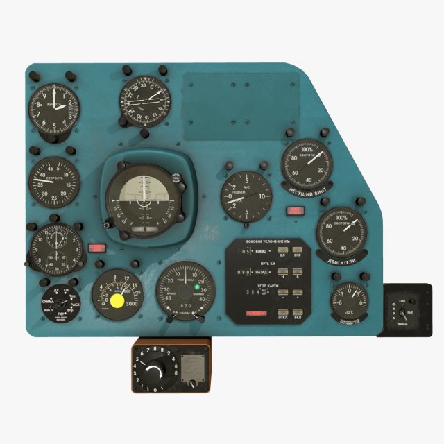 mi-8mt mi-17mt right panels board russian 3D 模型 .c4d .max .obj .3ds .fbx .stl .blend 