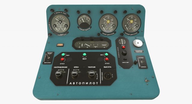 mi-8mt mi-17mt central panels board russian Modello 3D .c4d .max .obj .3ds .fbx .stl .blend 