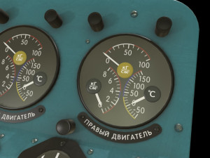 mi-8mt mi-17mt central panels board russian Modello 3D