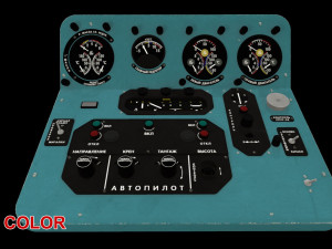 mi-8mt mi-17mt central panels board russian Modello 3D