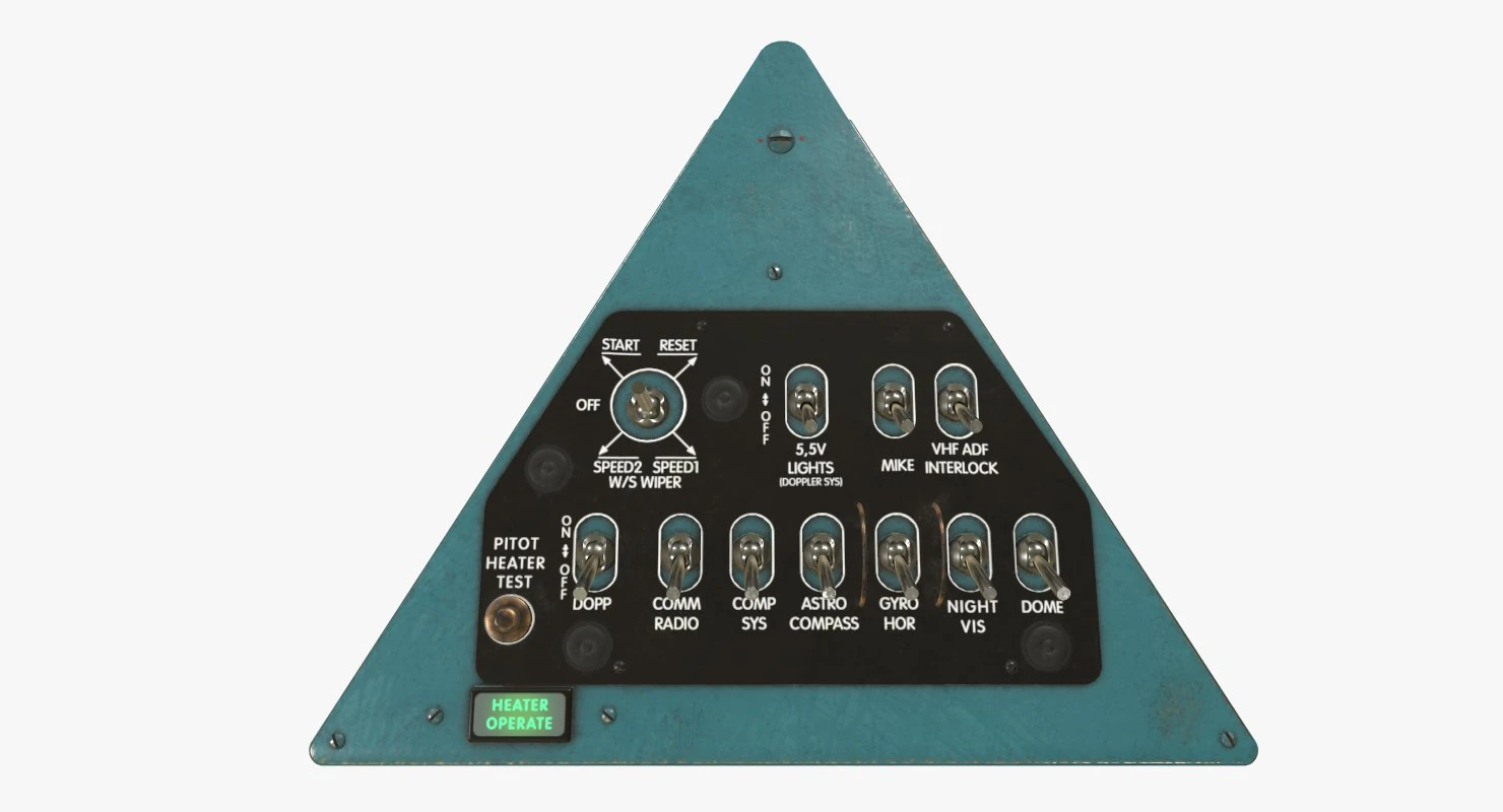 Mi-8MT Right Triangular Panels Board --248-- 3D Model .c4d .max .obj .3ds .fbx .stl .blend 