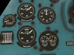 Mi-8MT Left Panels Board --251-- 3D Model