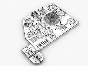 Mi-8MT Left Panels Board --251-- 3D Model