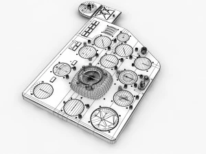 Mi-8MT Left Panels Board --251-- 3D Model