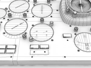 Mi-8MT Left Panels Board --251-- 3D Model
