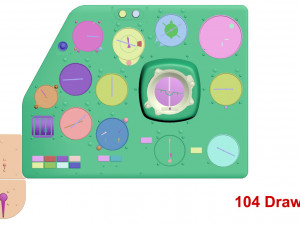 mi-8mt mi-17mt left panels board english 3D-Modell