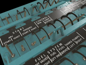 Mi-8MT Right Circuit Breaker Console --246-- 3D Model