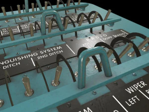 Mi-8MT Right Circuit Breaker Console --246-- 3D Model