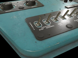 mi-8mt mi-17mt right side console english 3D Model