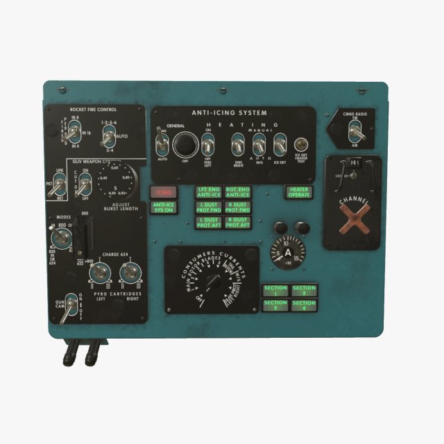 mi-8mt mi-17mt left overhead board english 2 3D Модель .c4d .max .obj .3ds .fbx .stl .blend 
