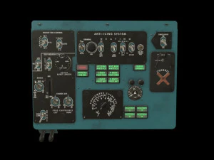 Mi-8MT Left Overhead Panels Board --244-- 3D Model