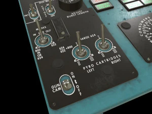 Mi-8MT Left Overhead Panels Board --244-- 3D Model