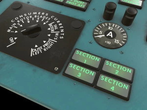 Mi-8MT Left Overhead Panels Board --244-- 3D Model