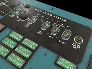 Mi-8MT Left Overhead Panels Board --244-- 3D Model