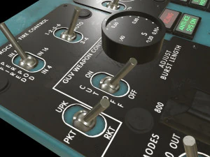 Mi-8MT Left Overhead Panels Board --244-- 3D Model