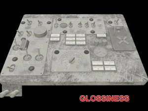 Mi-8MT Left Overhead Panels Board --244-- 3D Model