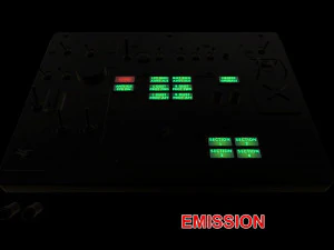 Mi-8MT Left Overhead Panels Board --244-- 3D Model