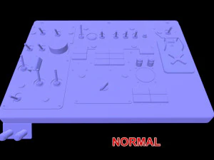 Mi-8MT Left Overhead Panels Board --244-- 3D Model